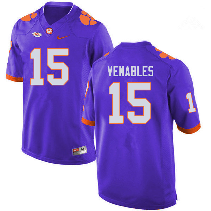 Men #15 Jake Venables Clemson Tigers College Football Jerseys Sale-Purple
